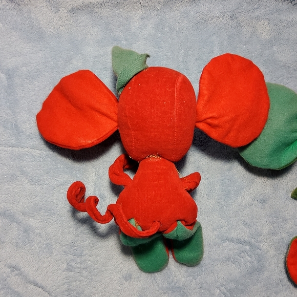 Rare Vintage Lot Of 2 Kamar Plush Mouse Figures With Hats No Hang Tag Japan 1964 - Picture 9 of 12